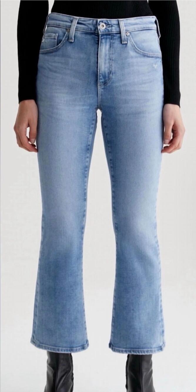 AG Adriano Goldschmidt Farrah Mid-Rise Boot Crop Jeans | Womens Size 25 EUC